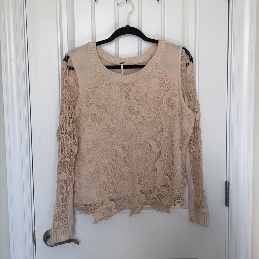 Free people lace sweatshirt